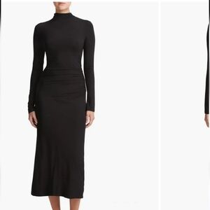 Vince Dark Green Long Sleeve Dress, Medium